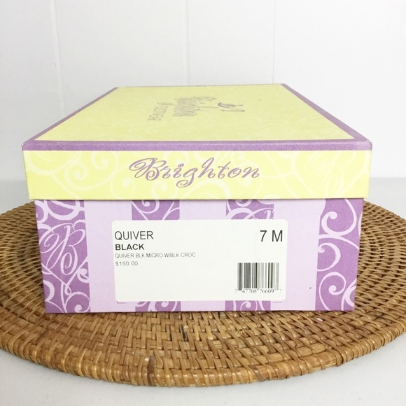 Brighton Quiver Black Pointed Heel Size 7 M Shoes - Picture 10 of 10